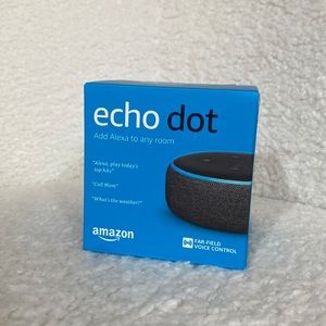 Amazon Echo 3rd Gen. Unopened and Unused. Dark grey color